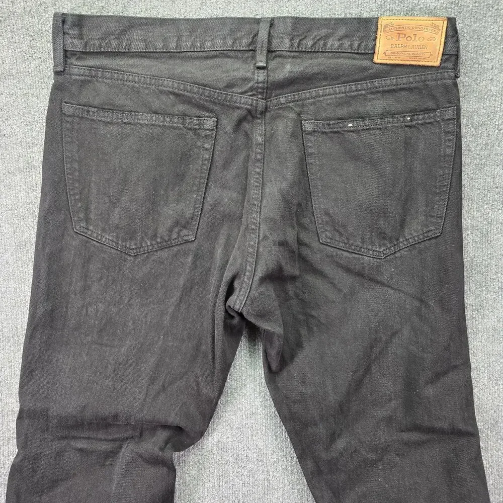 Polo Ralph Lauren Hampton Jeans Mens 36x36 (38x35) Hudson Black Relaxed Straight